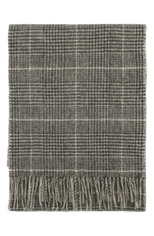 Barbour Noelle Check Wool Scarf In Gray