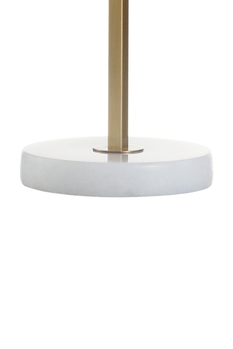 Alyssa 24.5" Metal/Marble LED Table Lamp, Brass Gold/White, Alternate, color, Brass gold/white
