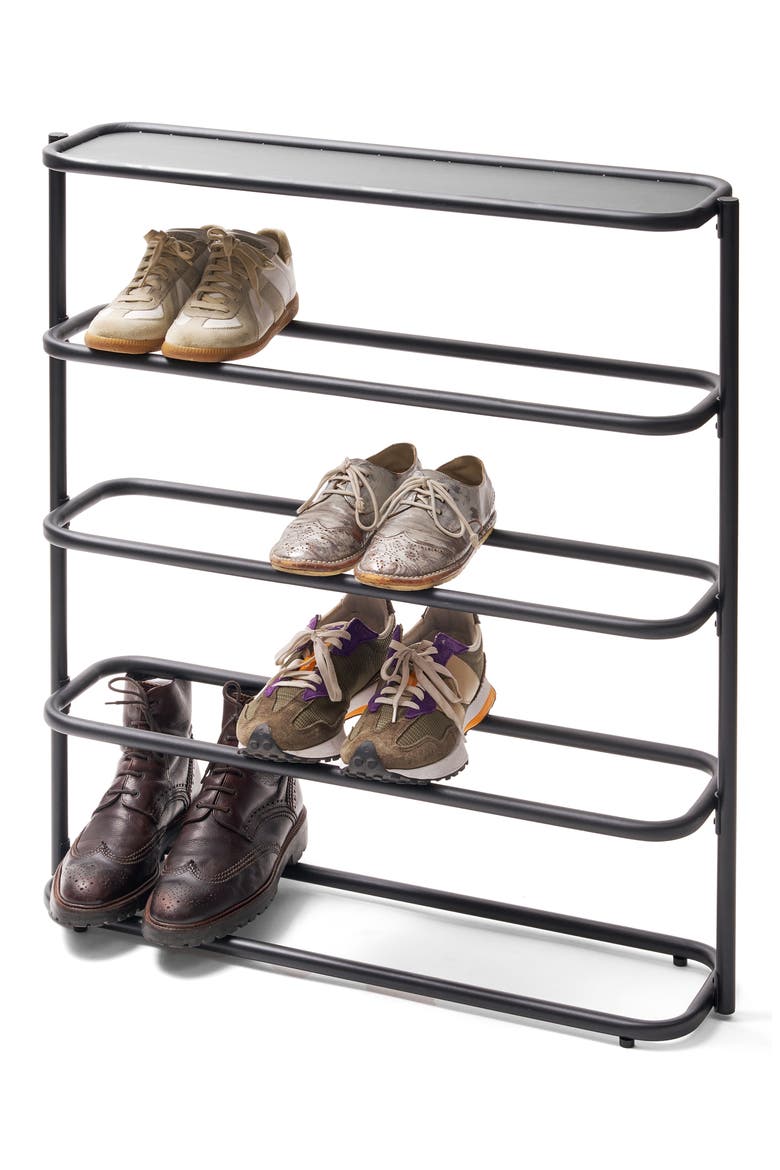 Obround Shoe Rack, Alternate, color, BLACK
