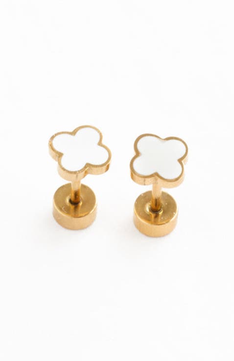 Quatrefoil Stud Earrings
