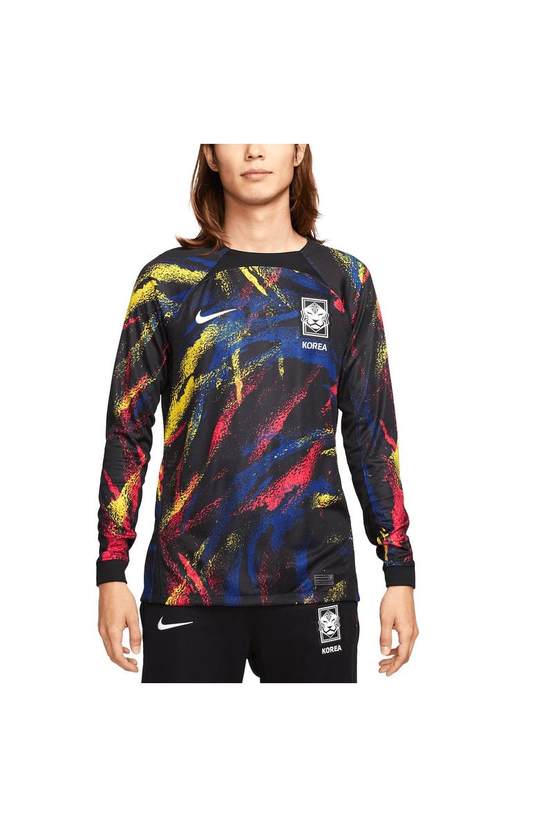 Nike Men's Nike Black South Korea National Team 2022/23 Away Breathe Stadium Replica Blank Long Sleeve Jersey, Alternate, color,