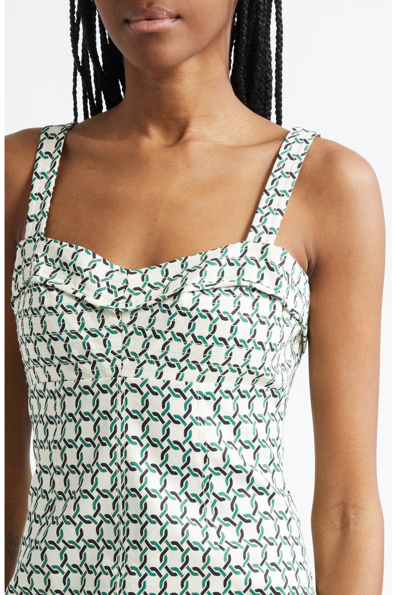 Colleen Chain Print Cotton Blend Dress, Alternate, color, DOVE MULTI