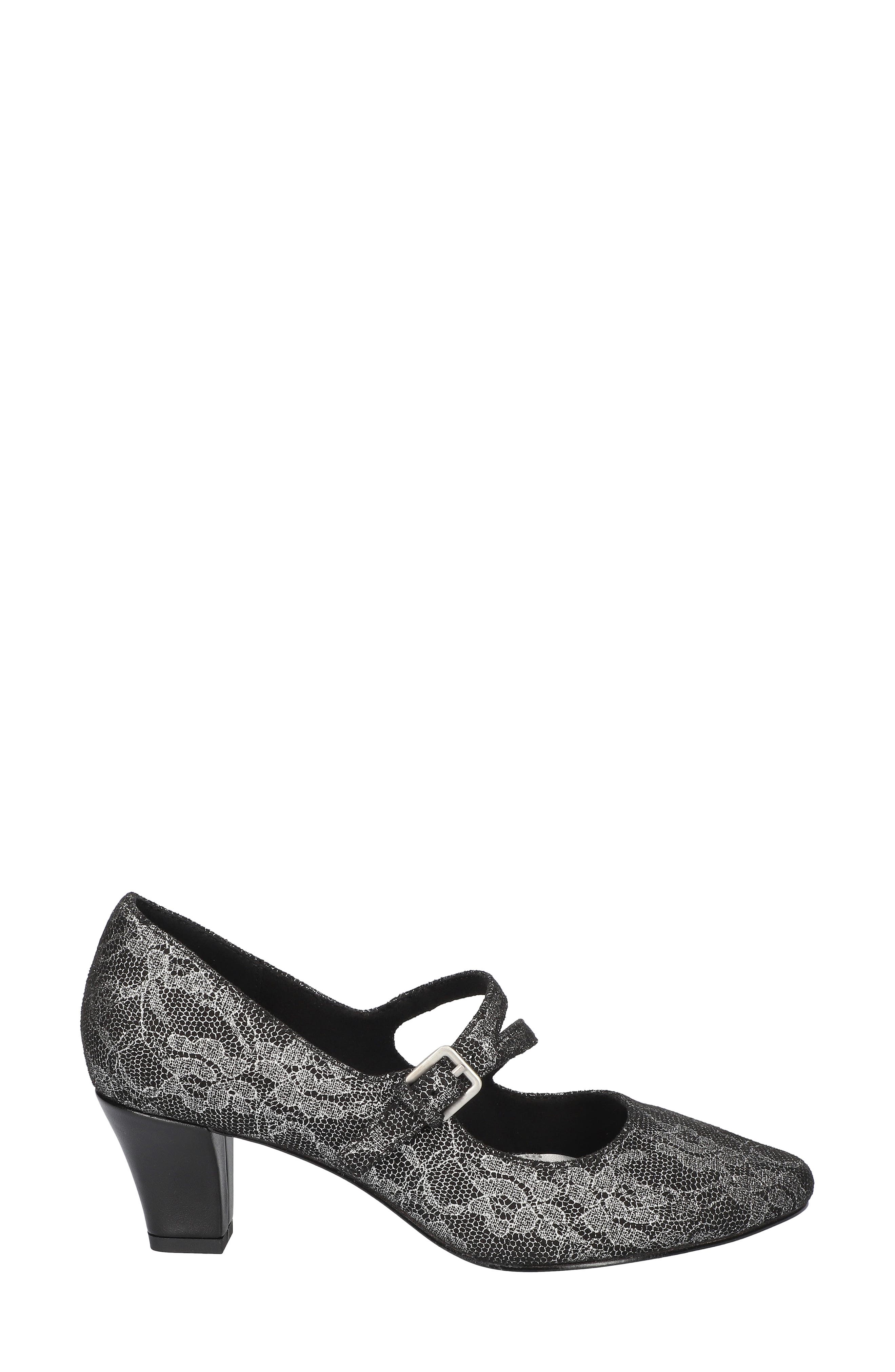 EASY STREET Meryl Mary Jane Pump, Alternate, color, Silver Lace