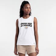 Champion Women's Champion  White Pittsburgh Steelers Muscle Tank Top