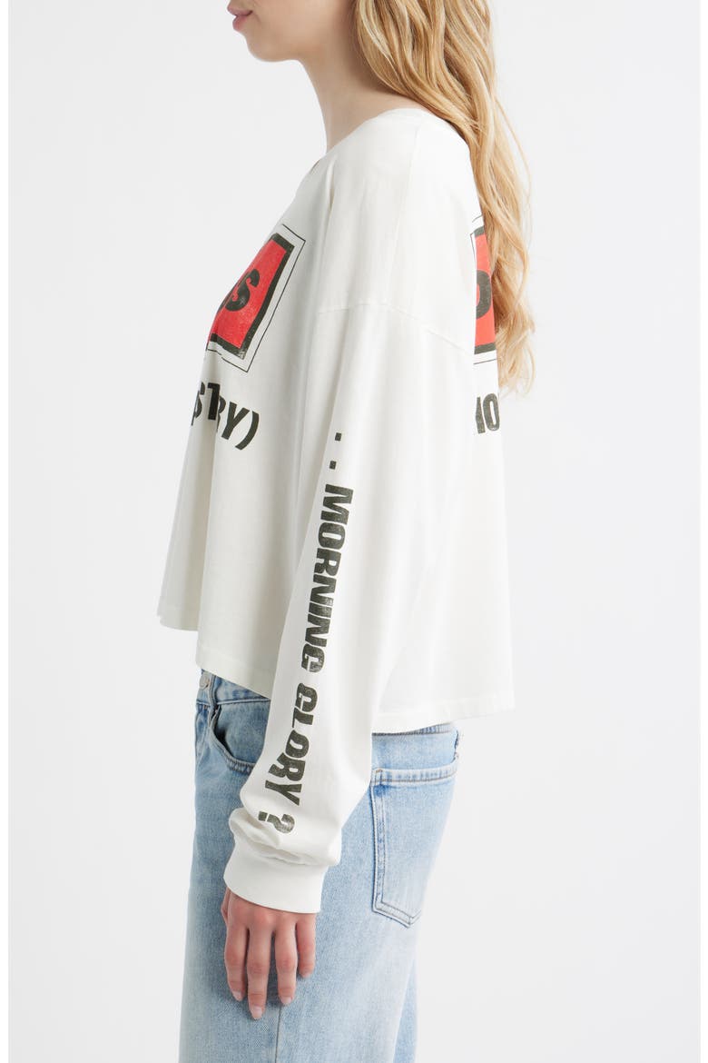 Oasis Long Sleeve Crop Graphic T-Shirt, Alternate, color, VINTAGE WHITE