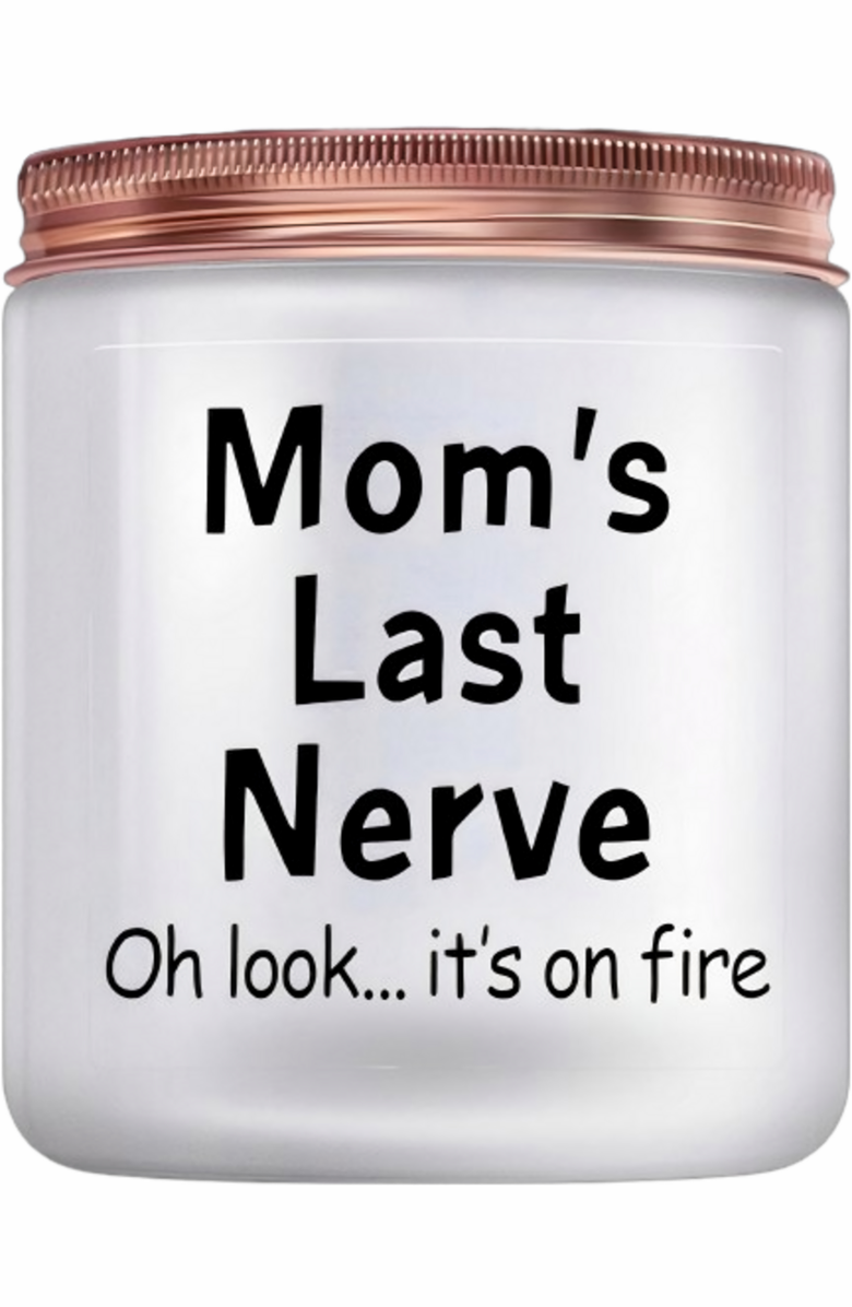 Lovery Mom's Last Nerve Mother's Day Candle, Main, color, Vanilla