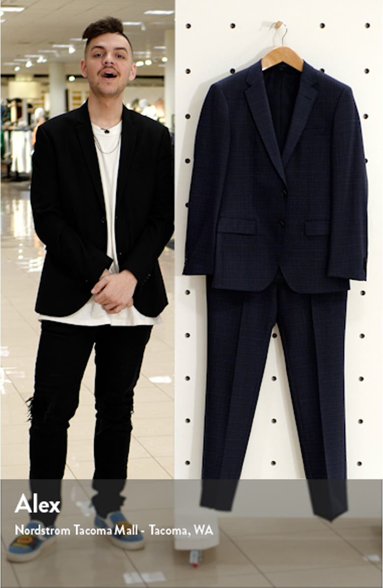 Huge/Genius Slim Fit Microcheck Suit, sales video thumbnail