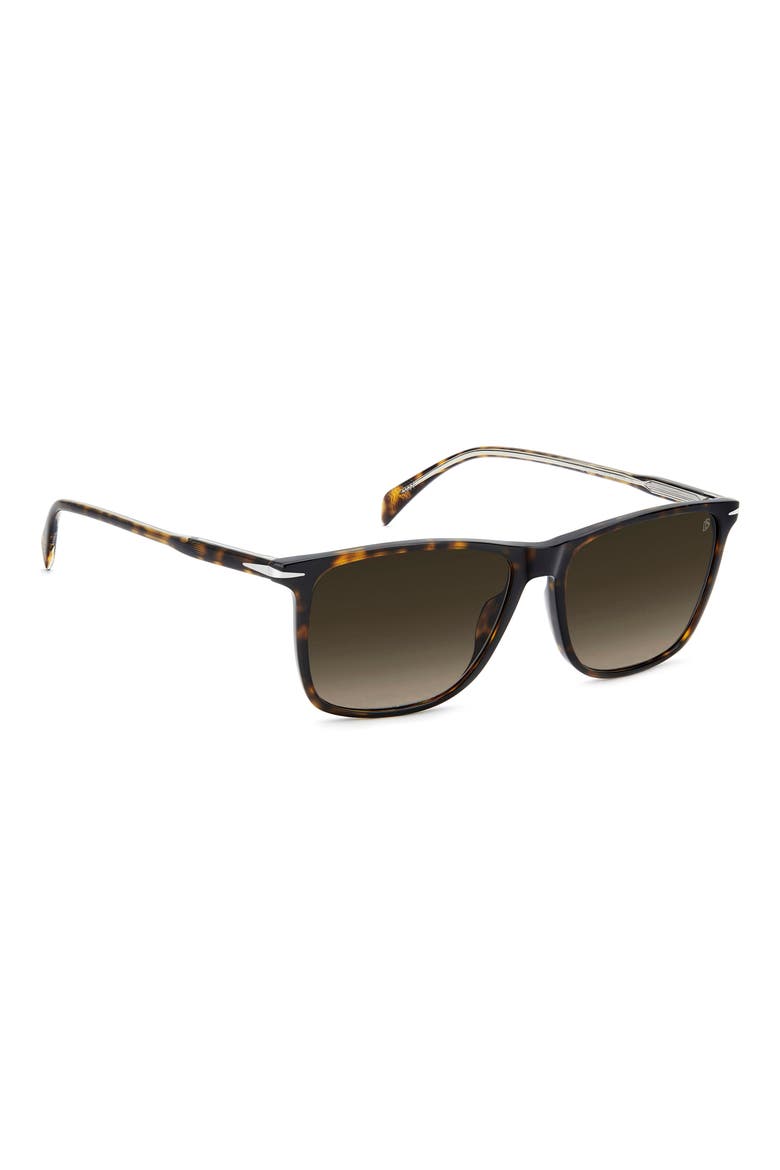 1219/S/US 57mm Gradient Rectangular Sunglasses, Alternate, color, HAVANA/ BROWN SF