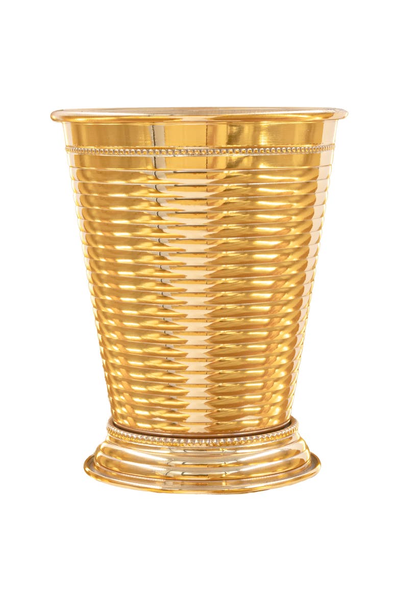 Fluted 24K Gold Plate Julep, Alternate, color, Gold