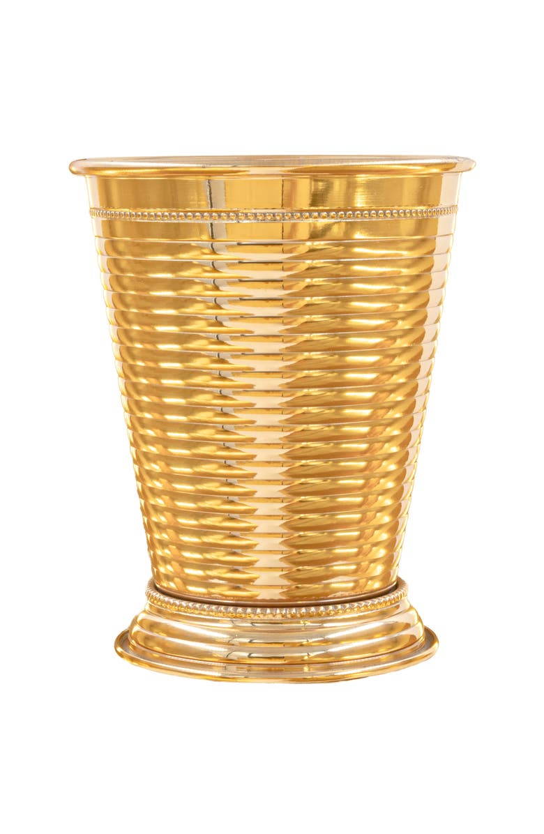 Prince of Scots Fluted 24K Gold Plate Julep, Alternate, color, Gold