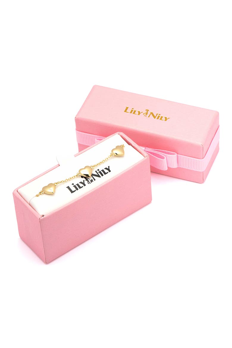 Puffed Heart Bracelet, Alternate, color, GOLD