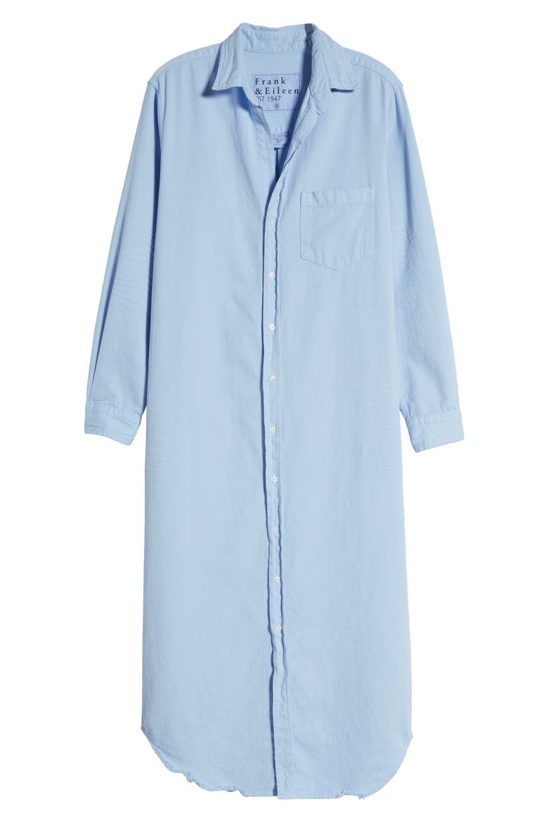 Rory Long Sleeve Denim Maxi Shirtdress, Alternate, color, CLASSIC BLUE
