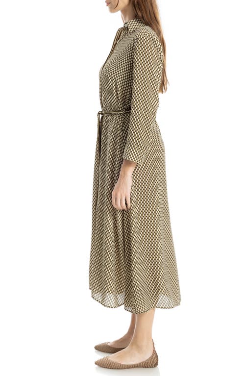 Max Studio Cuffed Sleeve Midi Shirtdress