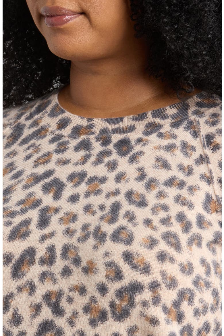 Leopard Print Raglan Sweater, Alternate, color, TAN- BLACK BEA LEOPARD