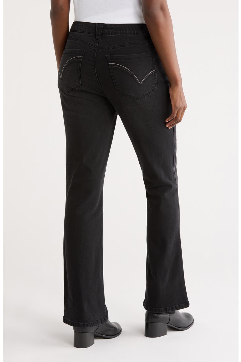 Itty Bitty Bootcut Jeans, Alternate, color, WASHED BLACK