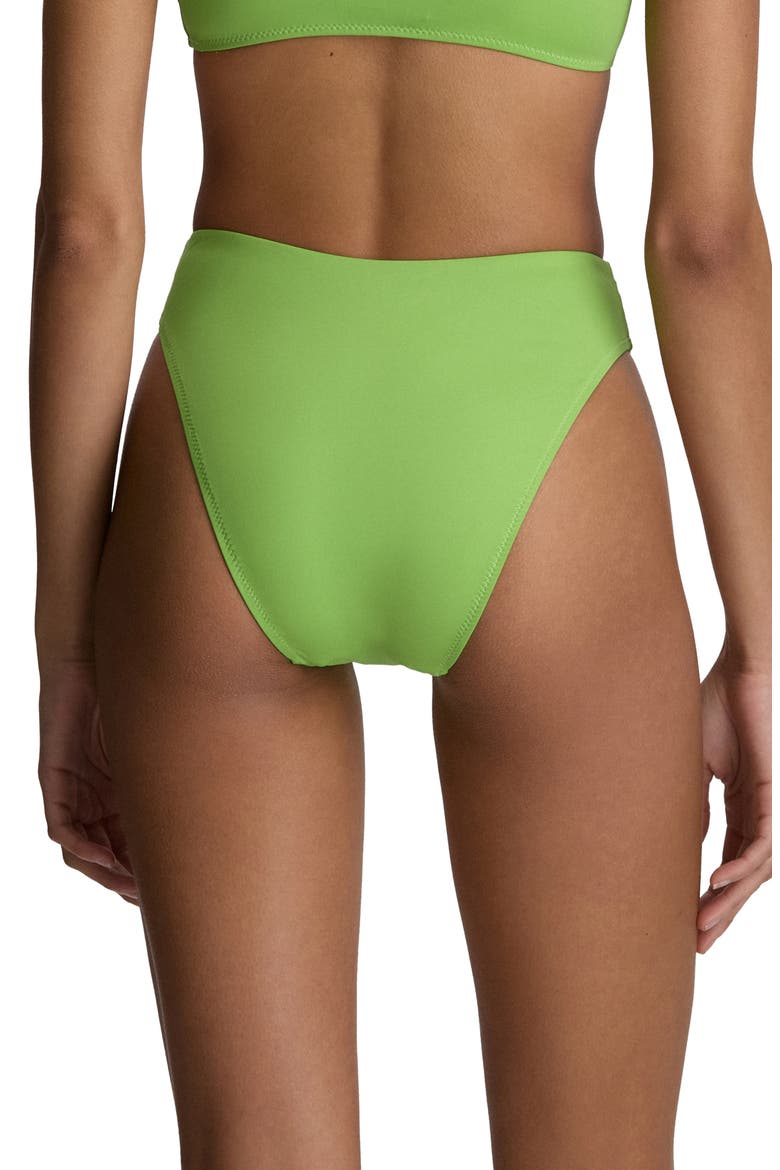 Modern High Cut Bikini Bottoms, Alternate, color, RIVIERA GREEN