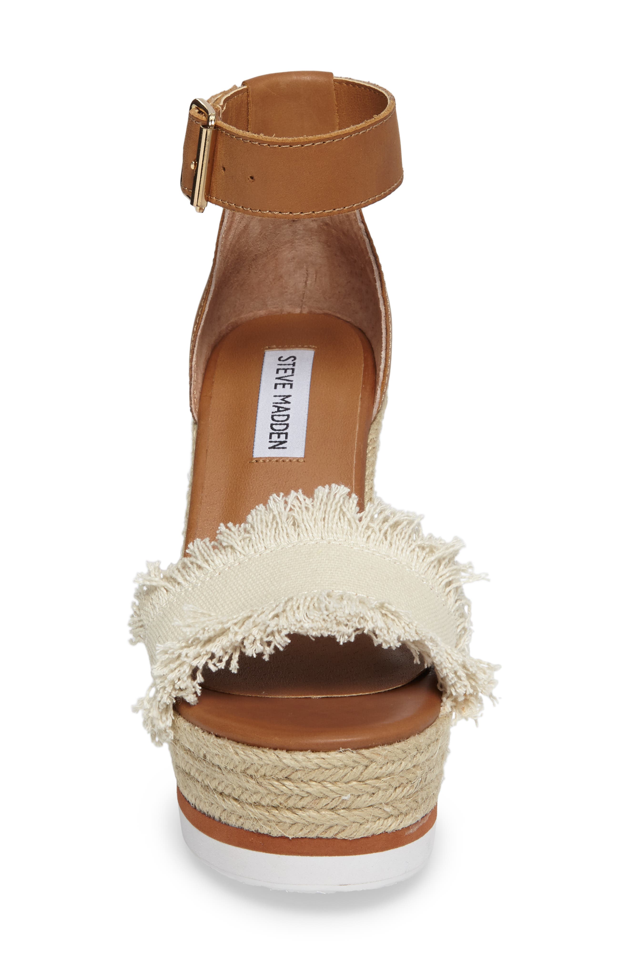 Steve Madden Valley Fringed Platform Wedge Sandal, Alternate, color, 