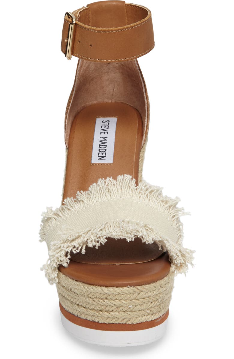 Steve Madden Valley Fringed Platform Wedge Sandal, Alternate, color,