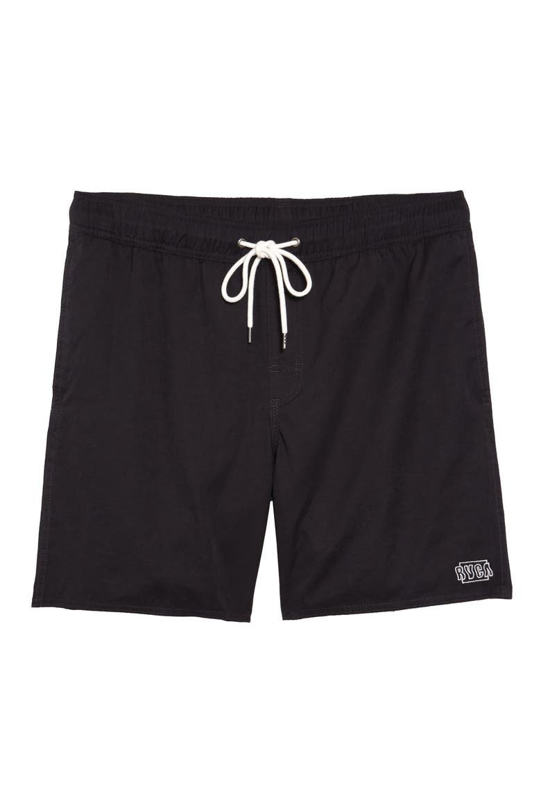 Opposites Solid Swim Trunks, Main, color, BLACK