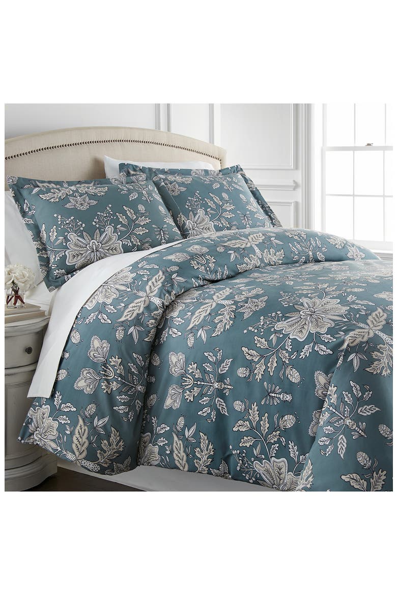 Vintage Garden Duvet Cover Set, Main, color, VINTAGE GARDEN SMOKEY BLUE