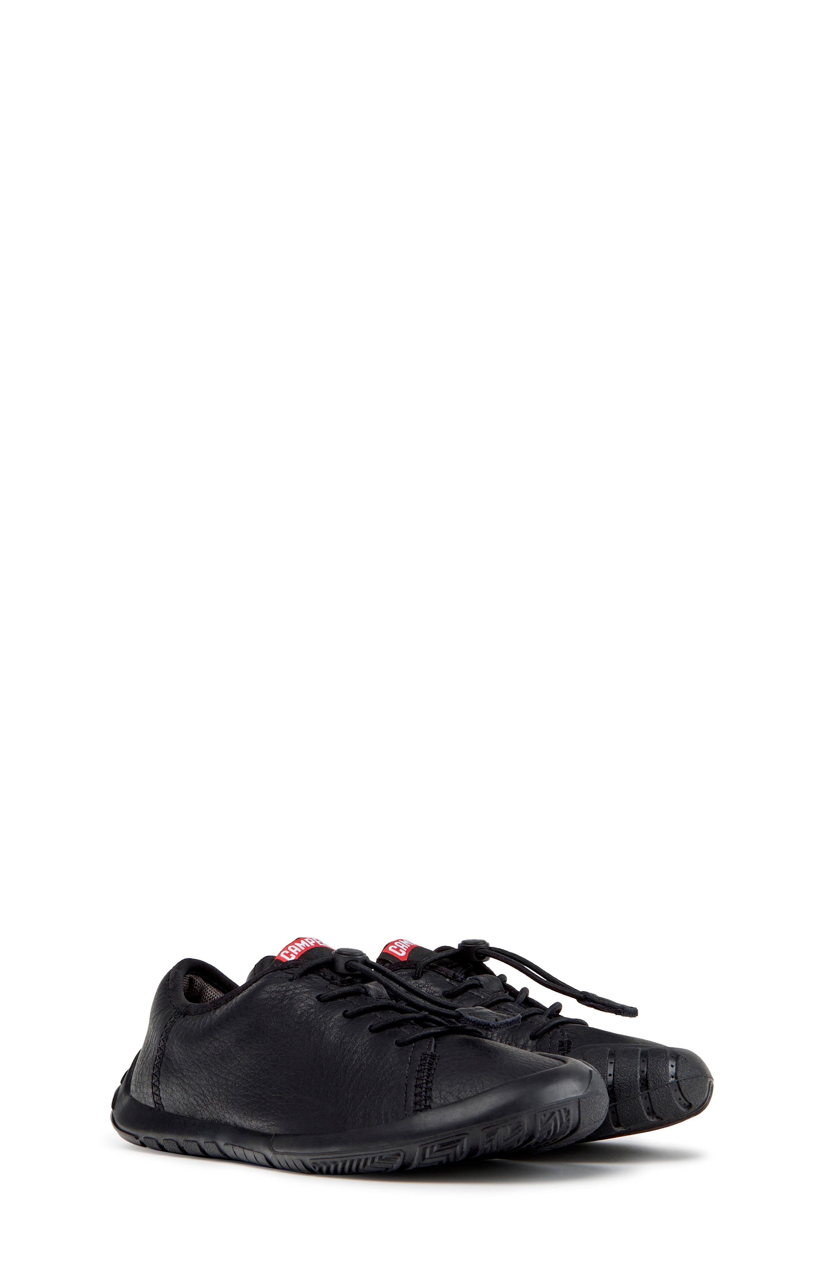 Peu Path Leather Sneaker, Main, color, BLACK