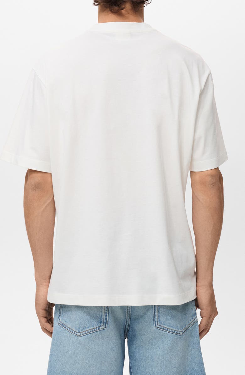 MANGO Relaxed Fit Graphic T-Shirt, Alternate, color, Off White