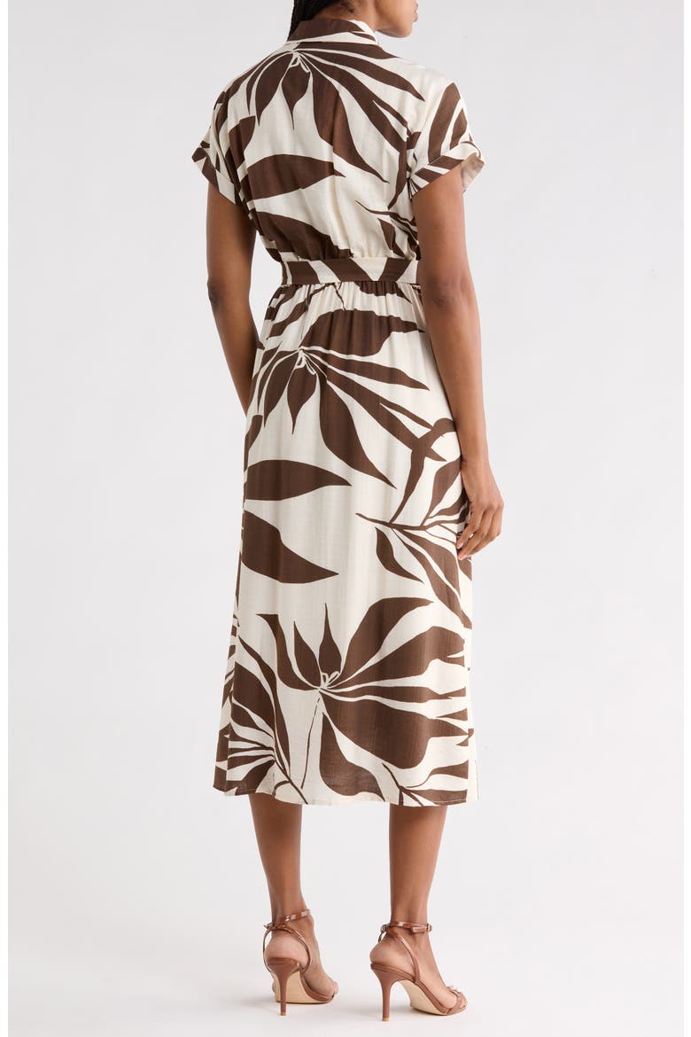 Short Sleeve Shirtdress, Alternate, color, BROWN