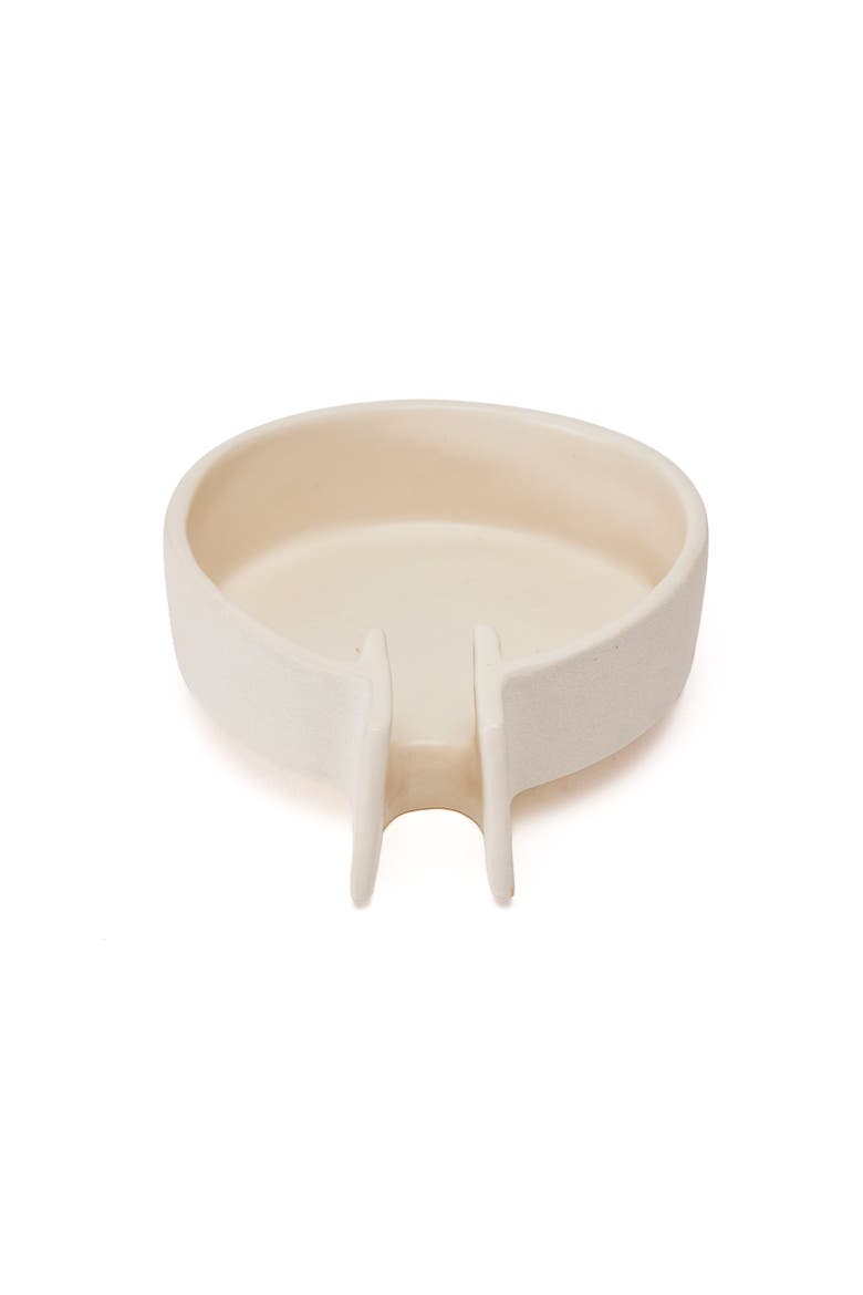 Roman Soap Dish, Alternate, color, Raw Blanc