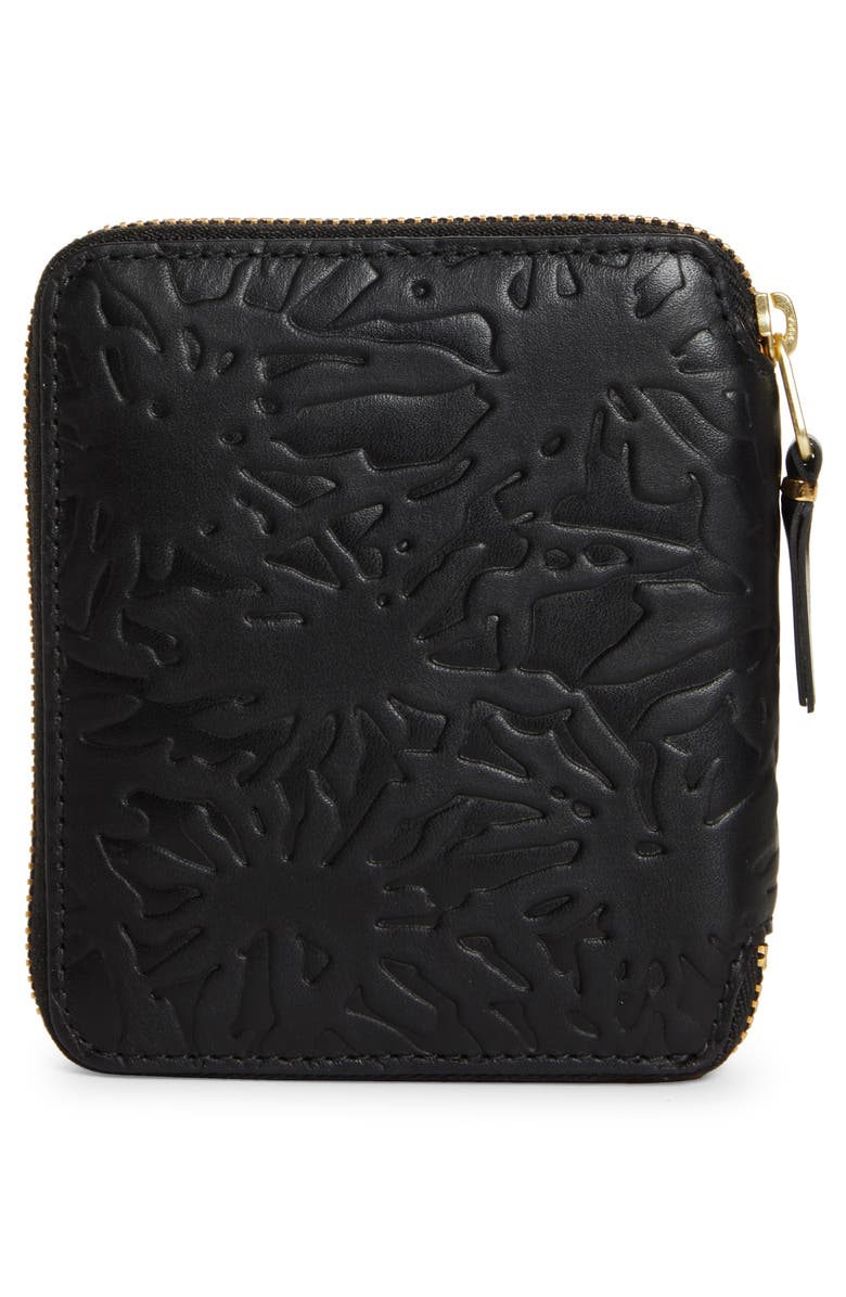 Comme des Garçons Wallets Forest Embossed Leather Zip Wallet, Alternate, color,