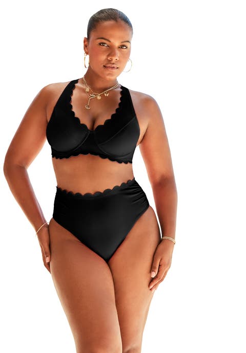 Scallop Trim Underwire Bikini Top