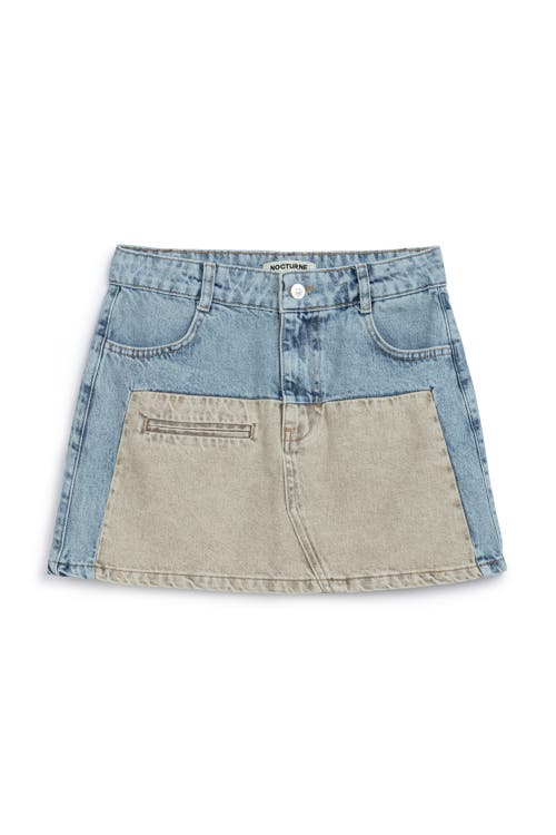 NOCTURNE NOCTURNE WASHED MINI DENIM SKIRT