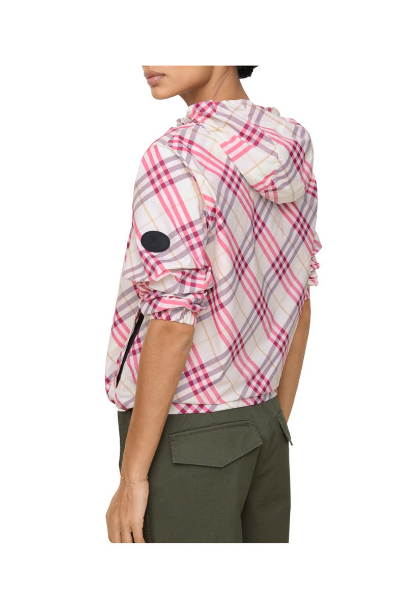 Burberry Check Salcombe Hooded Jacket, Alternate, color, Aubergine Purple