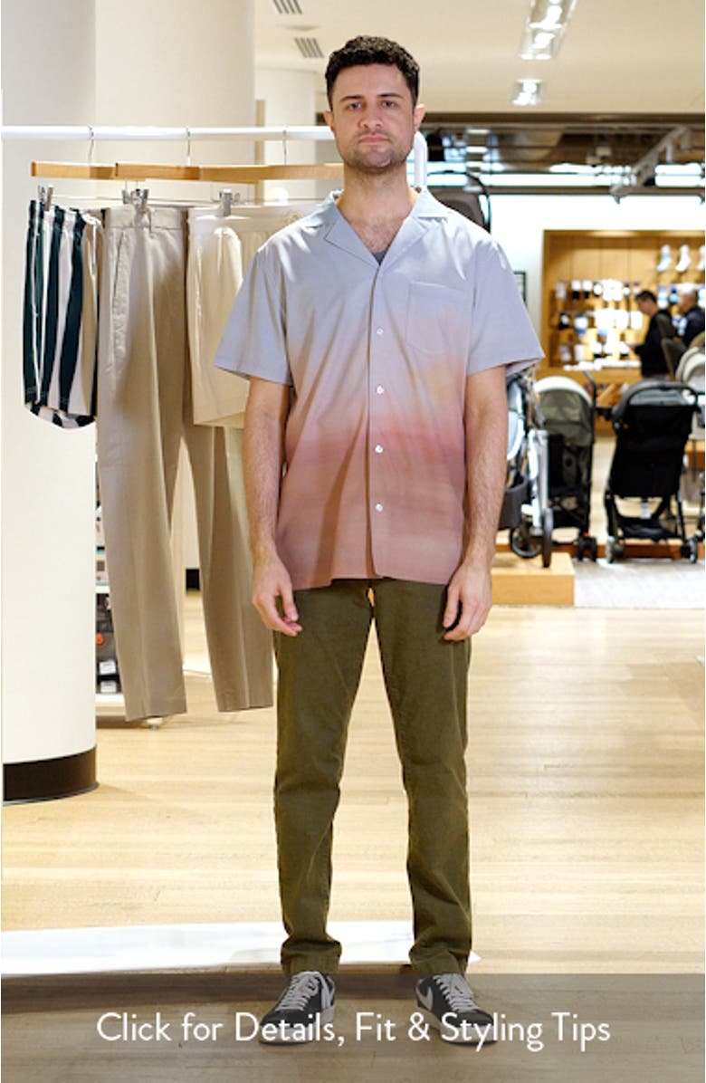 Sunset Weekend Short Sleeve Performance Button-Up Shirt, sales video thumbnail