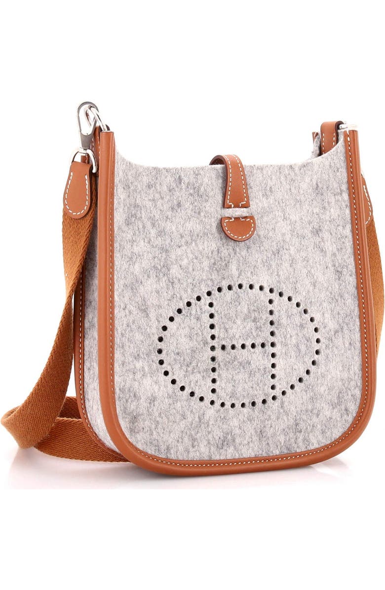Pre-Owned Hermes Evelyne Bag Gen III Felt TPM, Alternate, color, Gris Clair