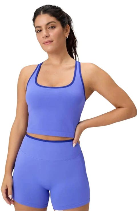 Seamless Cropped Built-In Bra Tank