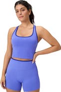 Fabletics Seamless Cropped Built-In Bra Tank
