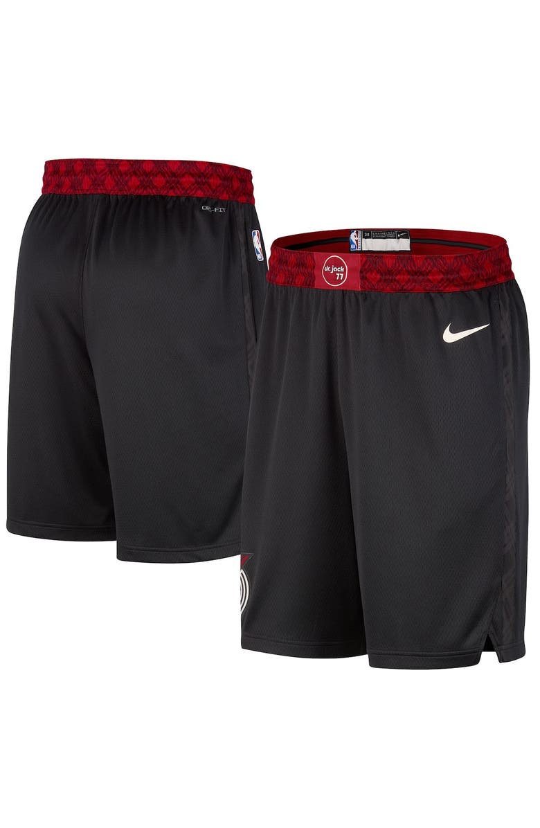 Nike Men's Nike Black Portland Trail Blazers 2023/24 City Edition Swingman Shorts, Alternate, color,