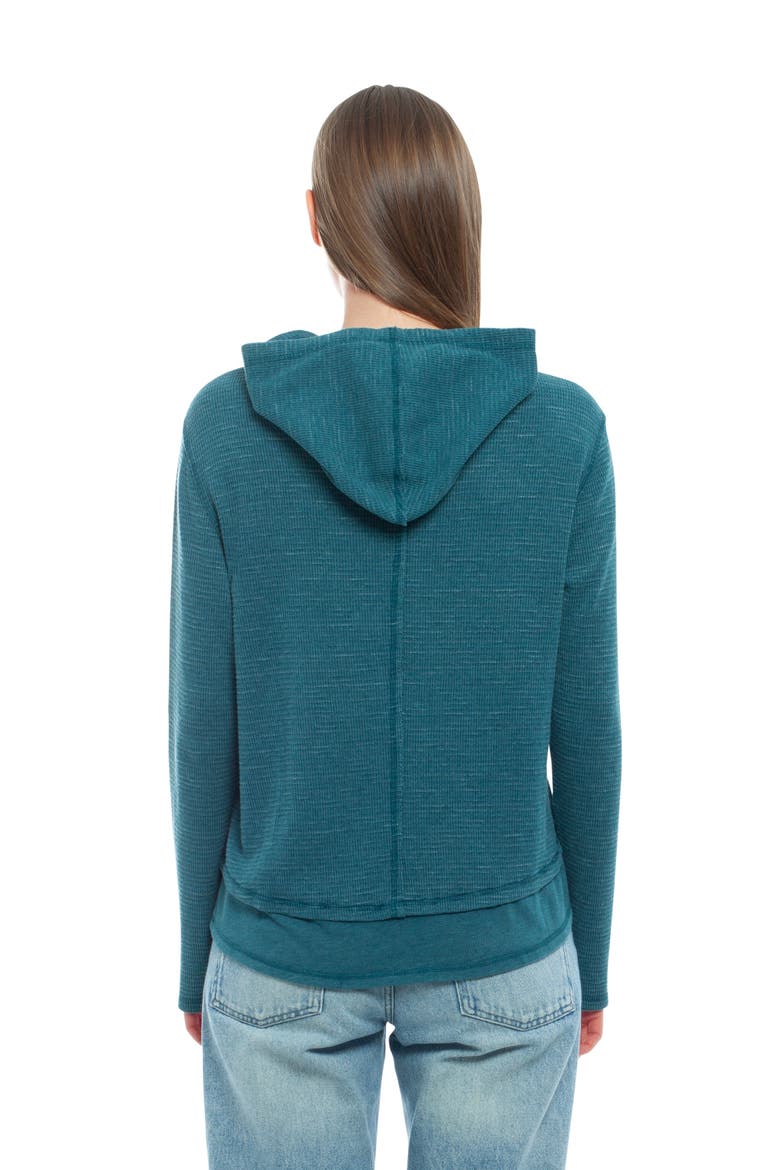 Long Sleeve Double Peplum Hoodie, Alternate, color, Legion Blue