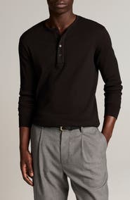 Vince Ribbed Long Sleeve Henley