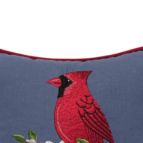 C & F Home C&f Home Christmas Cardinal On Nocturnal Snowy Branch Pillow In Red