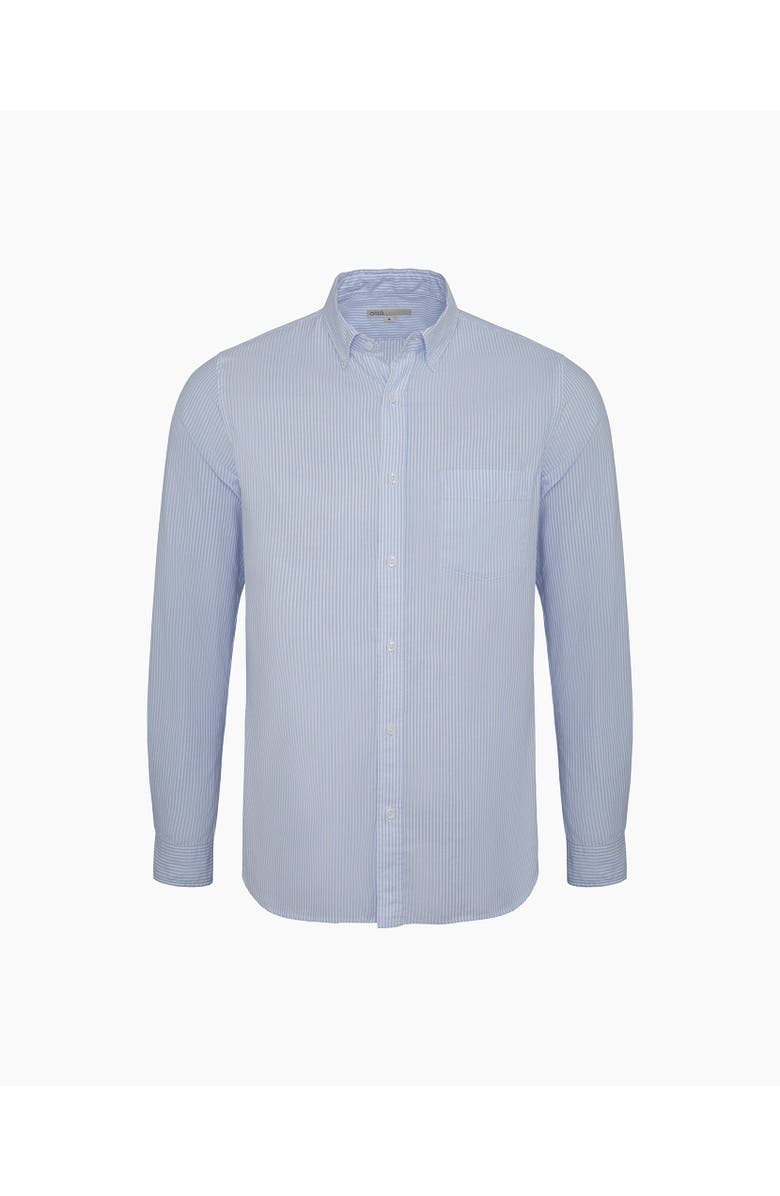 Onia Oxford Long Sleeve Button Down, Alternate, color, Light Blue/Whit