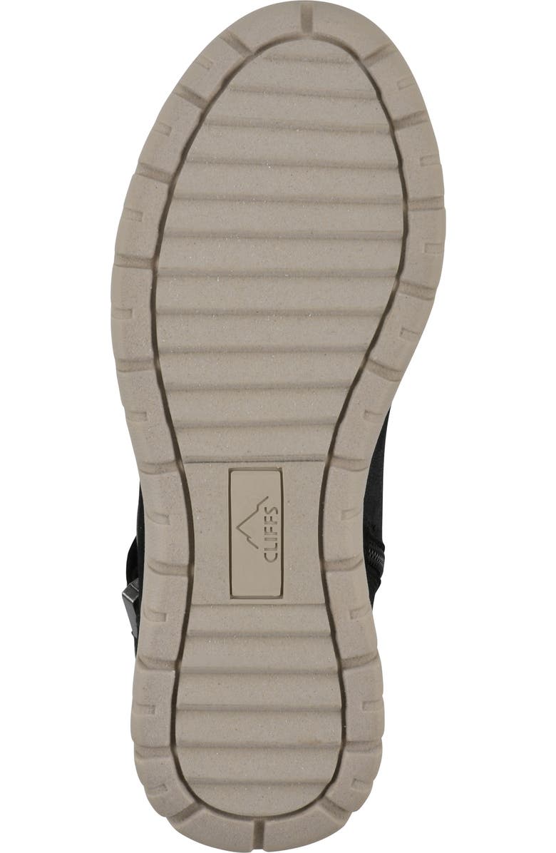 CLIFFS BY WHITE MOUNTAIN Hadrian Faux Shearling Cuff Hiker Bootie, Alternate, color, Black Fabric