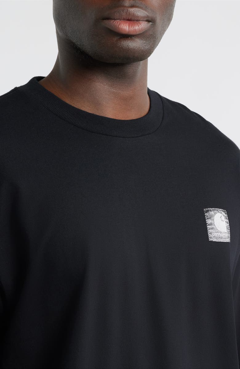 Carhartt Work In Progress Archive Script Logo Long Sleeve Organic Cotton T-Shirt, Alternate, color, Black