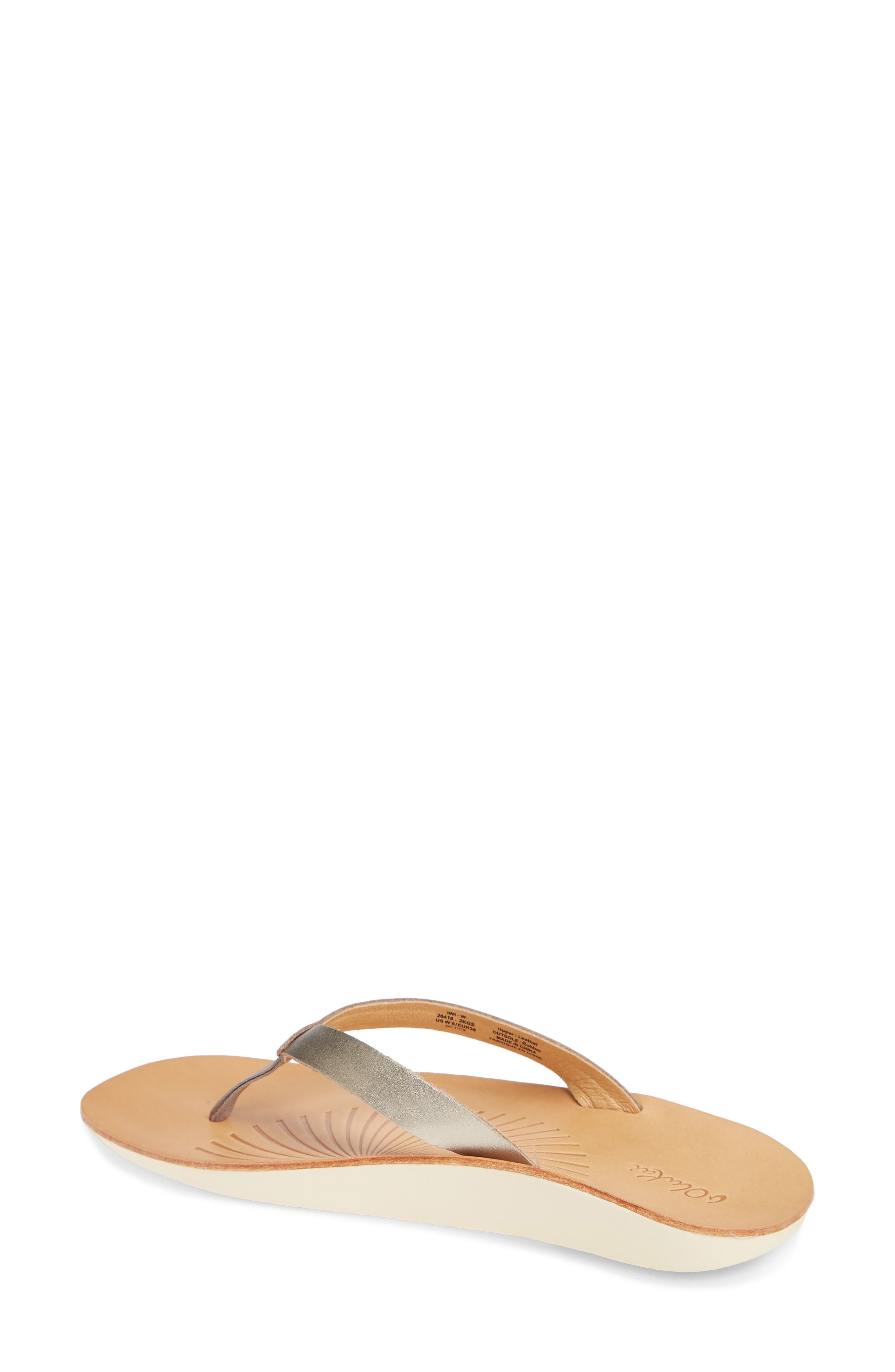 Iwi Flip Flop, Alternate, color, SILVER LEATHER