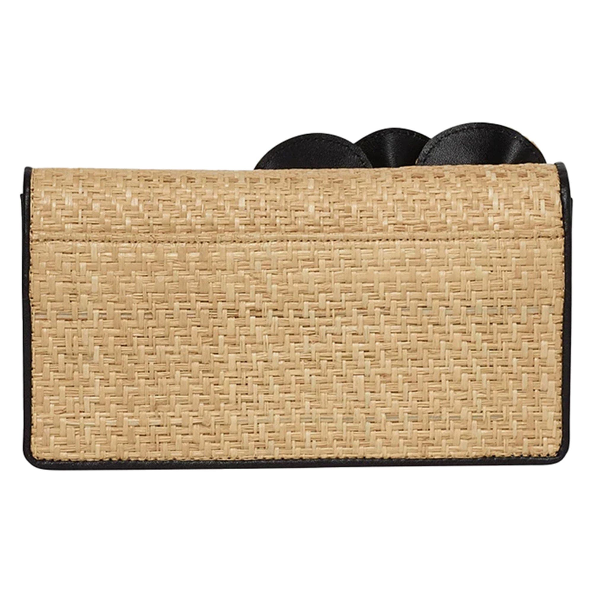 Raffia Flower Shoulder Bag, Alternate, color, Natural