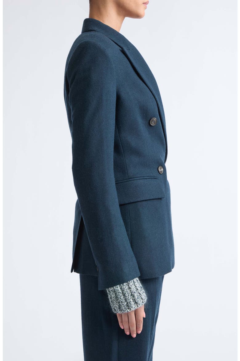 Double Breasted Virgin Wool & Cashmere Jacket, Alternate, color, 178 DARK JADE
