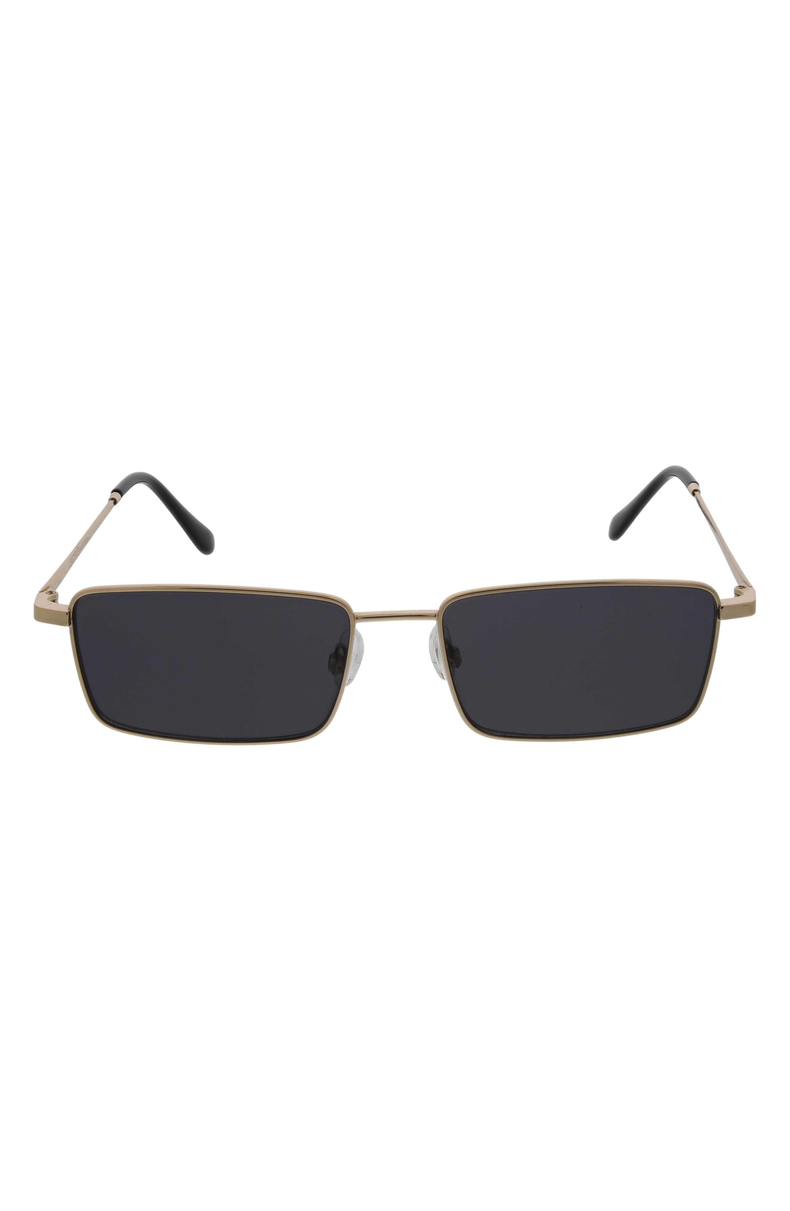 BCBGeneration 58mm Metal Rectangle Sunglasses