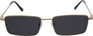 BCBGeneration 58mm Metal Rectangle Sunglasses