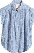 Lucky Brand Floral Stretch Cotton Button-Up Shirt
