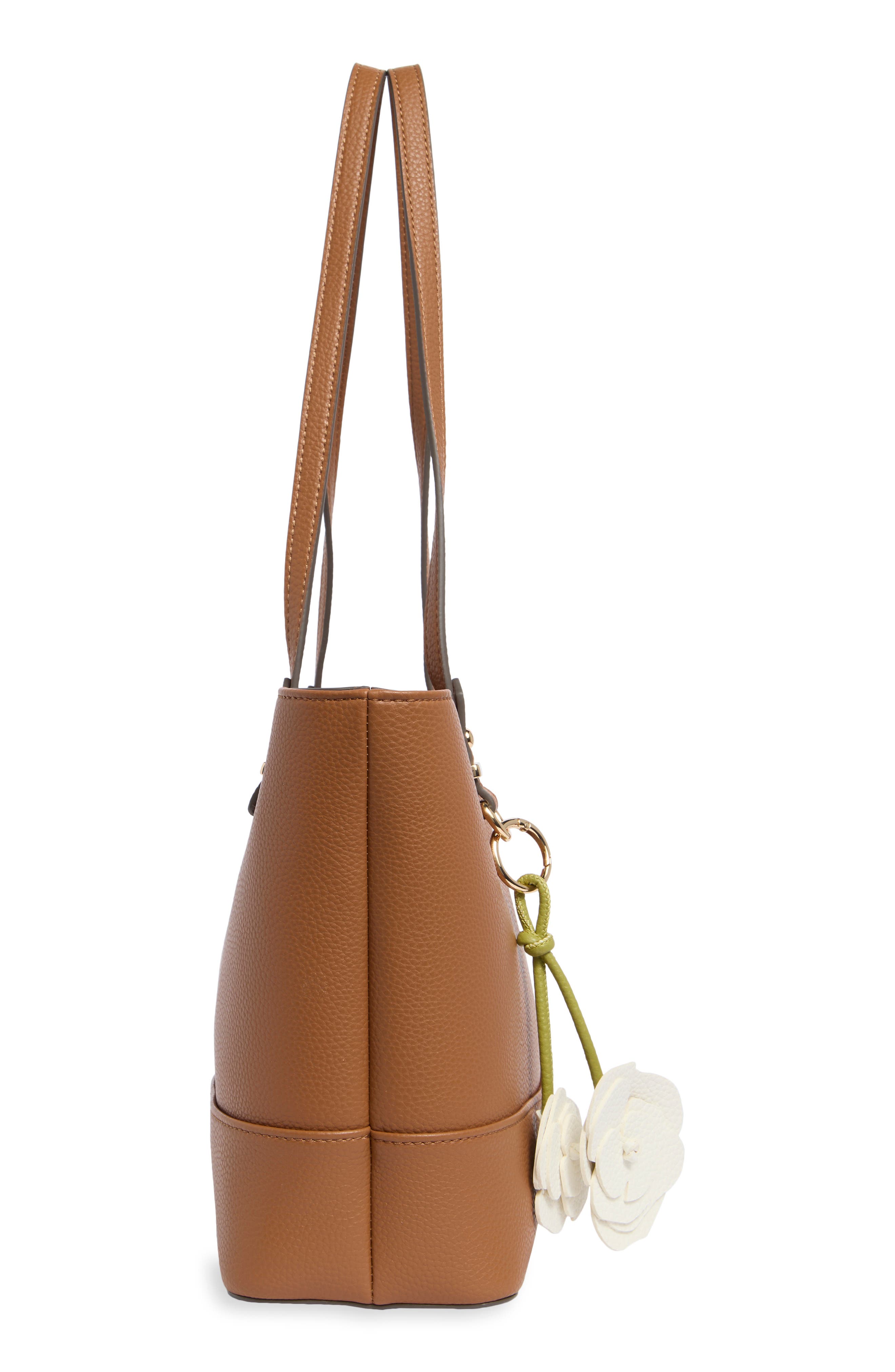 Nanette Lepore Tote, Alternate, color, Hazelnut-Chocolate Logo